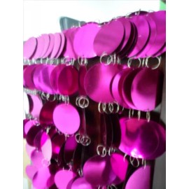Feather Paradise 8 PCS 1 Yard Long Retro PVC Metallic Fuchsia Beaded Curtain Strand Garland