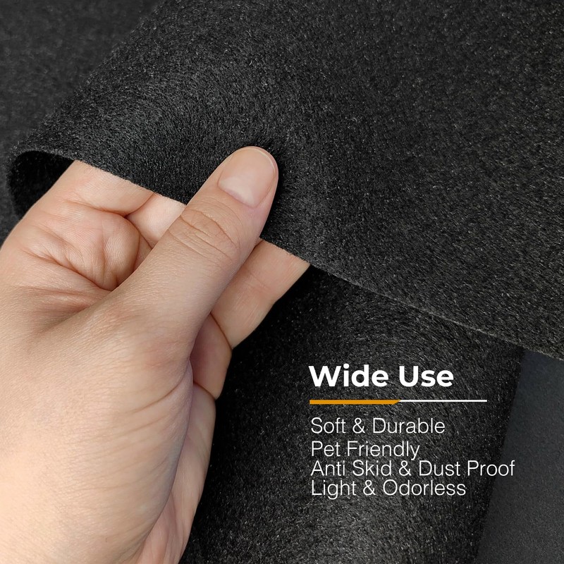 Siless 40"x78" Graphite Underfelt Carpet for Speaker, Sub Box Carpet,