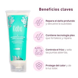 Kaba Mascarilla para el Cabello - Tratamiento para Cabello Maltratado y Seco con frizz - Restaurador de Cabello e Hidratación Profunda, Clinicamente P