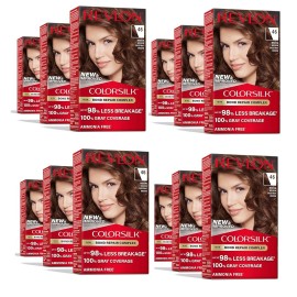 REVLON Colorsilk Color Permanent Hair Dye, 46 Medium Golden Chestnut, Pack of 12