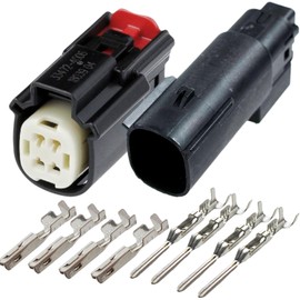 4-PIN MX150 Black Sealed 22.0A Male n Female Harley Waterproof, Sealed Kit, MX150 w/CPA