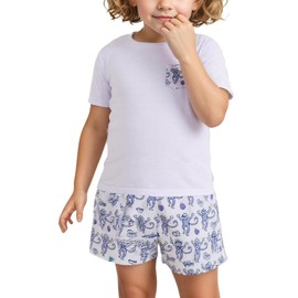 Zuafy Clothes Set Y2k 2 Piece Summer Outfit Monkey Beach Vaction Shorts Set Preppy for Birthday Gift Light Purple