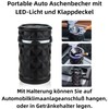 Q92C Luxury Car Ashtray with LED Light, Self-Extinguishing, with Lid