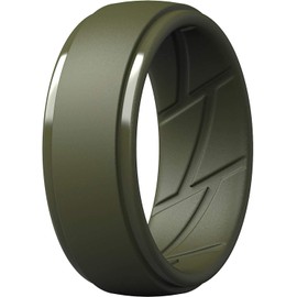 ThunderFit Men's Silicone Rings 10mm Wide 2.5mm Thick Rubber Bands, Breathable,Variety Multipack 1-7