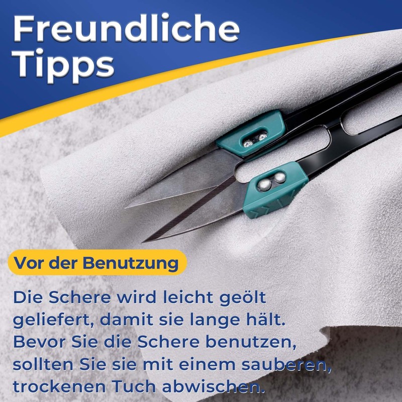 Pack of 6 Thread Scissors Sharp Thread Separator Scissors Wide