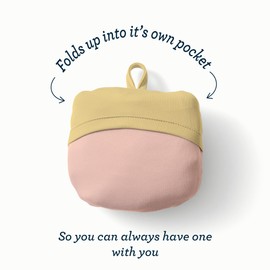 Esembly Carryall Bag - Large, Waterproof, Reusable and Foldable Tote | Perfect for Shopping, Groceries, Beach Days and Travels- Clay