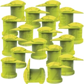 APUK 50x Checkpoint Long Reach Wheel Nut Indicator Rubber Dust Cap Bright Green 24mm