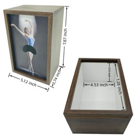 Ballerina Tissue Box – Elegant Wooden Ballet Girl Tissue Box Cover, Flying Skirt Tissue Holder for Home Office Bathroom Decor ﻿