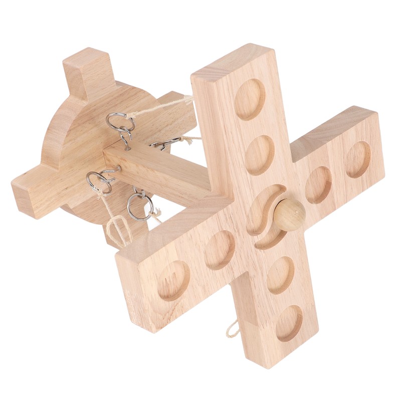 Ring Hook Game Wooden Portable Interactive Hook Ring Throwing Game