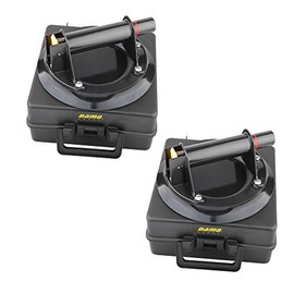 A Pair of DAMO 8" Vacuum Suction Cups for Glass & Granite Lifting,Heavy Duty Glass Lifter, Suction Cup with Hand Pump,with Free Case