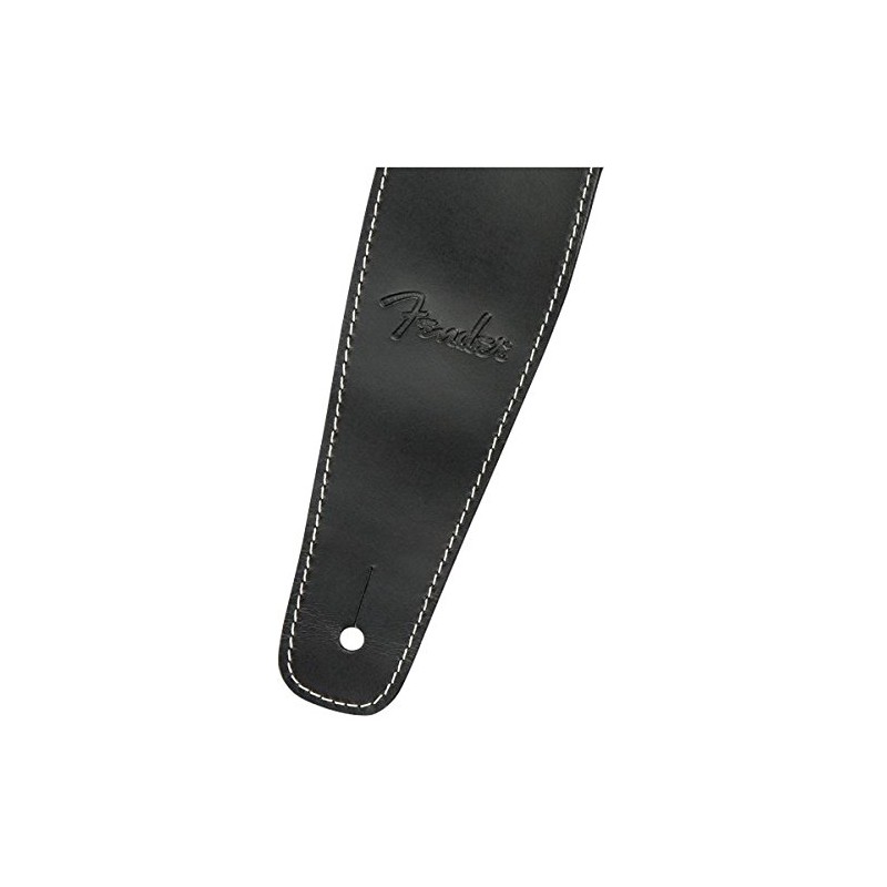 Fender Broken-In Leather Guitar Strap, 2.5in, Black