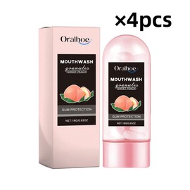 Peach Flavor Teeth Rinse Fresh Breath Long Lasting Fragrance, Oral Care chewable mouthwash Propolis Cleanser - Specification: 4pcs