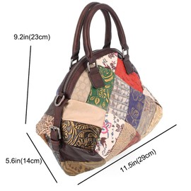 Downupodwn Dome Satchel Bag for Women Genuine Leather Top Handle Handbags Medium Tote Bags Purses Crossbody Shoulder Bag, Multicolour02, One Size