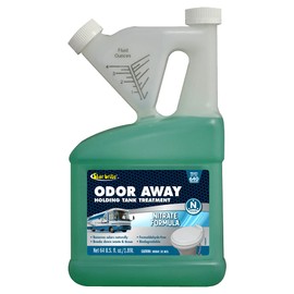 STAR BRITE Odor Away Holding Tank Treatment - Nitrate Formula - Remove Odor & Breakdown Waste Naturally, Formaldehyde-Free, Ideal for RVs, Boats, Portable Toilets 64 OZ (076364)