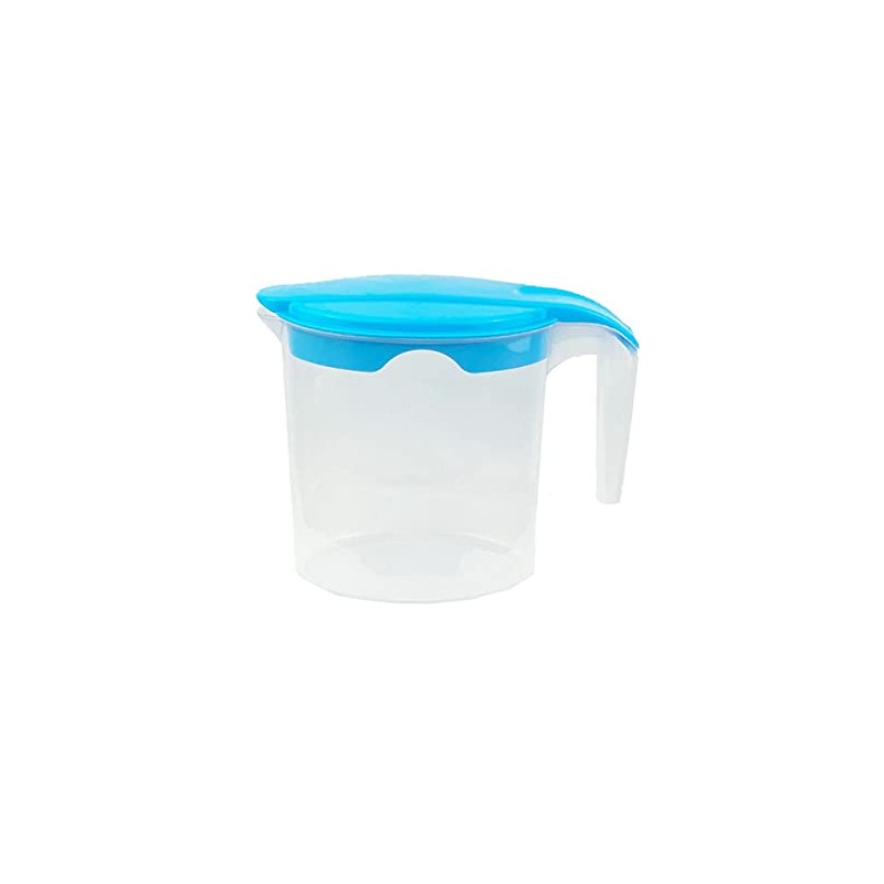 Quality Blue Plastic 1 Litre Multi Purpose Jug with Lid
