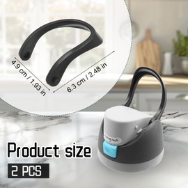 2pcs Handles for Owala FreeSip 24oz 32oz, Water Bottle Cap Carry Loop Handle, Replacement Parts for Owala Cup 16/25/40oz Easy Bottle Top Lid Cap Replacement Accessories, BPA-Free (Black)