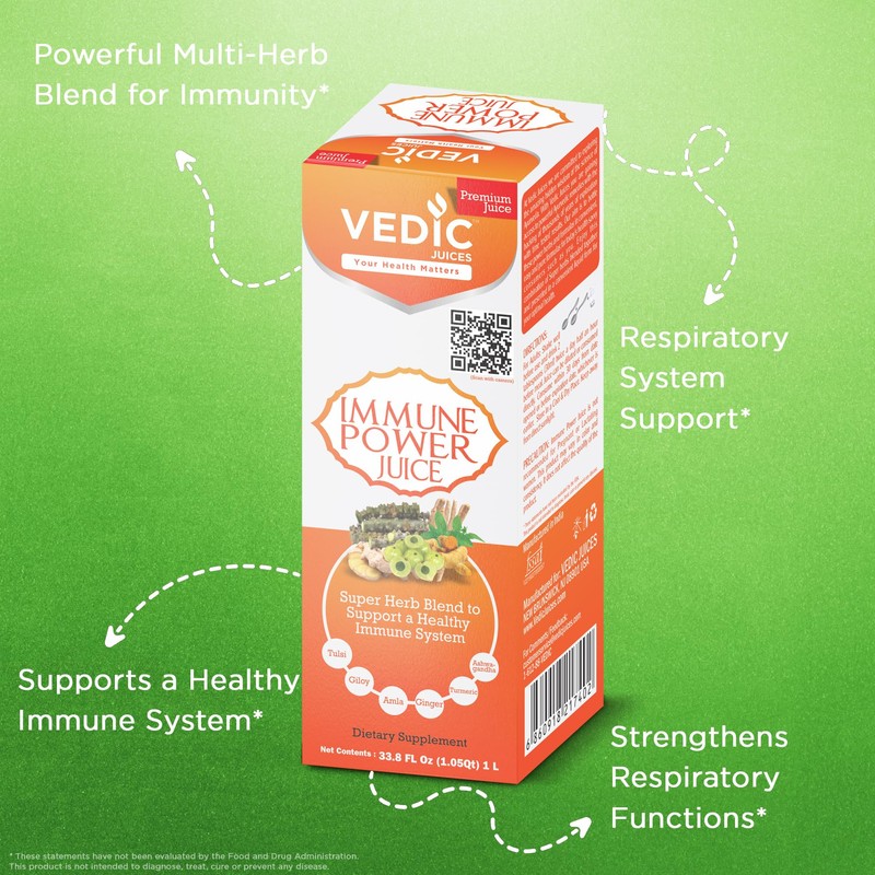 Vedic Immune Power Juice 1L Powerful Multi-Herb Blend for Immunity