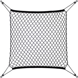 igadgitz home U7115 Cargo Net, Car Boot Net, Car Net Storage, Boot Net Organiser - Black
