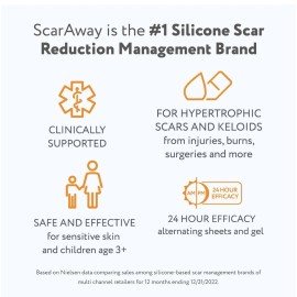 ScarAway Scar Treatment Kit, 2 Silicone Scar Sheets EXP. 01/2027+ (A3)