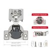 MEICCIPLUS Soft Close Cabinet Hinges 2 Pack, 1/2 inch Overlay,