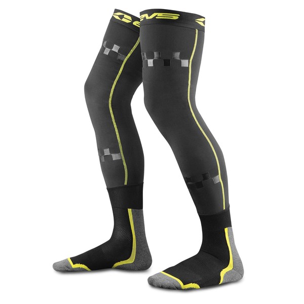 EVS Sports TUG Fusion Socks (Black / Hi-Viz Yellow, Youth)