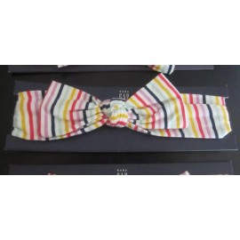 Gap Baby Girl's Hair Multi Color Stripes Knit Headband Bow Age 6-36 Months Elastic