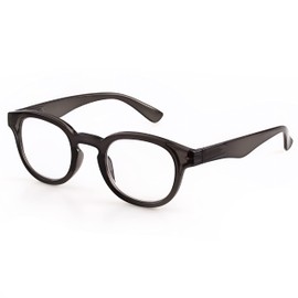 Contacta, Hipstyle Bebop, Occhiali da Lettura per Uomo e Donna, Occhiali Classici e Colorati, Montatura con Aste Flex, Colore Grigio, Diottrie +1,00, Confezione con Sacchetto Portaocchiali, 27g