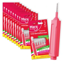 Mara Expert Interdental Brushes ISO 2 - Interdental Brushes for Teeth Cleaning Interdental Brushes - Interdental Brushes for Interdental Spaces - Interdental Brush from Mara Expert (ISO 2, 10)