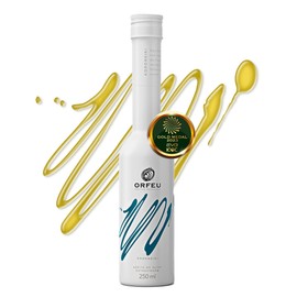 ORFEU - Koroneiki Olive Oil Extra Virgin - Red Fruits, Dark and Green Leaves Sensory Notes - Gluten Free, Low Acidity - Gourmet Food - Ideal for Gift - Olive Oil for Cooking - 8.45 FL oz