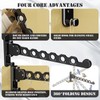 iMonse Wall Mounted Clothes Hanger Rack Folding Wall Mounted Clothes