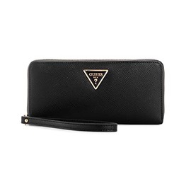 GUESS Women's Laurel Large Zip Around Wallet, Large Purse with Zip, Clutch, black
