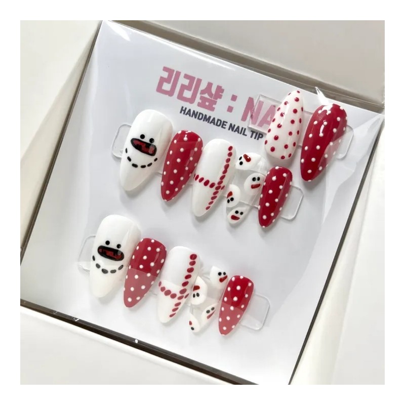 Christmas Edition Handmade Nail Tips - Short Nose Pin /