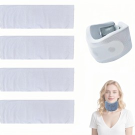 LJHYSD Soft Neck Brace Cervical Collar Cover - 2 Pcs Neck Support Brace Cover for Sleeping & Neck Pain, Breathable Blue, Comfortable for Women & Men