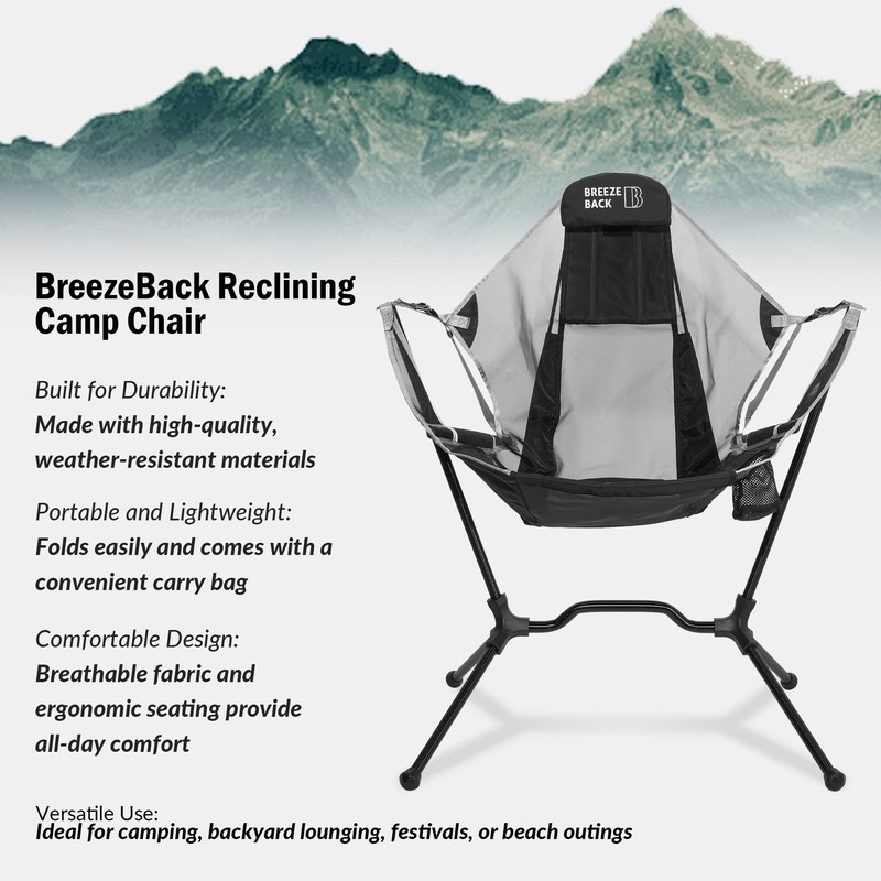 BreezeBack Reclining Camp Chair