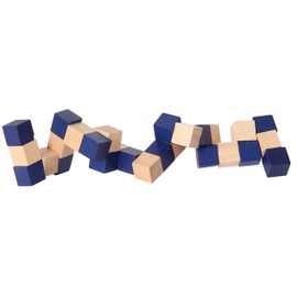 Bartl 108760 Snake Dice Puzzle Game Mini 3 x 3 x 3 Blue / Natural