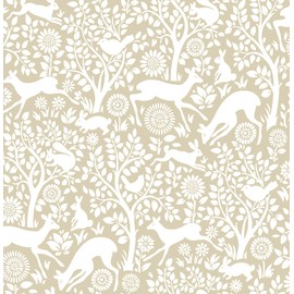 NuWallpaper NUS4300 Merriment Peel & Stick Wallpaper, Cream