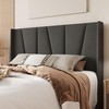 Allewie Full Size Platform Bed Frame with Geometric Wingback Headboard,