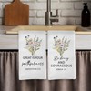 Qeheb Christian Religious Gifts for Women, Christian Floral Kitchen Towels