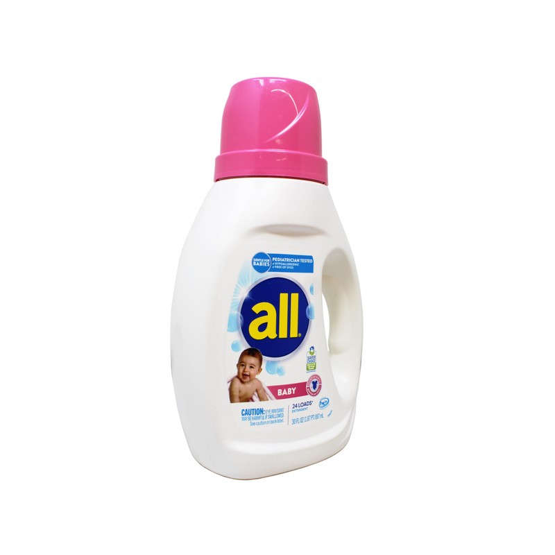 All Liquid Laundry Detergent, Gentle for Baby, 24 Loads, 30