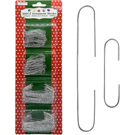 Silver Ornament Hooks Pack Of 300
