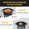 EDGING CASTING 2-in-1 Pre-Seasoned Cast Iron Dutch Oven Pot with