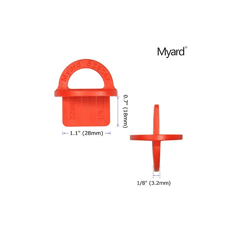 Myard Red 20 Packs 1/8 Inch Deck Spacer with Bright