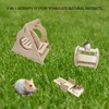 Poplar Wood Hamster Toys Set: Triangle Swing, Frog Seesaw &