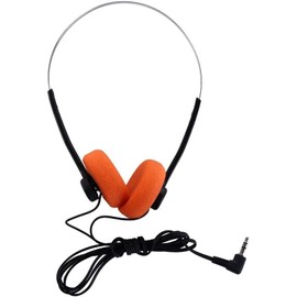 Juroicessry Orange Retro On Ear Headphones, Wired Stereo Headphones,Headphone, Lightweight Portable Headphone with Adjustable Headband 1 Piece
