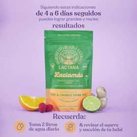 Suplemento Té Herbal Natural Patillas Estimulante Para Lactancia Materna | Con Hoja De Moringa, Hoja De Frambuesa | 90g De Té En Polvo Rinde Para 10 D