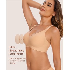 HBselect Maternity Bra Wireless Nursing Bras for Breastfeeding Seamless Ultra Comfort, Natural Shape Pregnancy Sleep Bralette