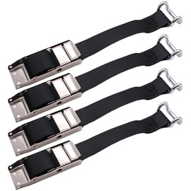 BoxerTool Curtain Strap Over Center Buckle Tie Down 2” x 24” Tarp Buckle Strap - 4 Pack