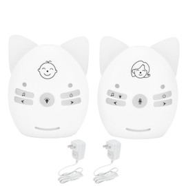 V30 Digital Audio Baby Monitor Portable Alarm Sensitive Wireless Two Way Baby Cry DetectorWhite US Plug 100‑240V