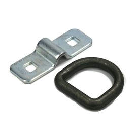 The ROP Shop 3/8" Steel D Ring & Clip Tie Down for Trailer Truck Chain Anchor Cargo Bolt on