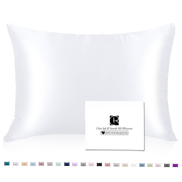 Ravmix Silk Pillowcase for Hair and Skin with Hidden Zipper,